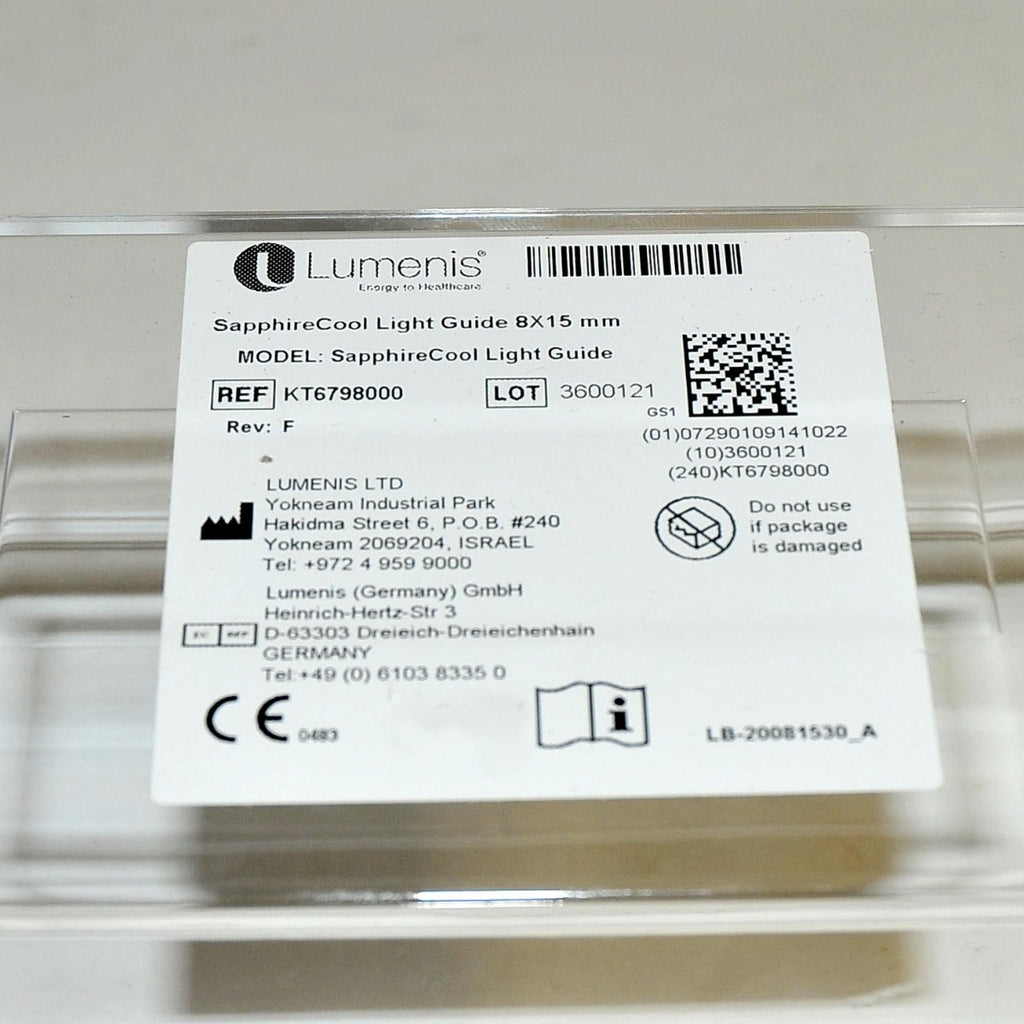 Lumenis LumeOne Universal IPL Small SapphireCool Light Guide 8x15 KT6798000