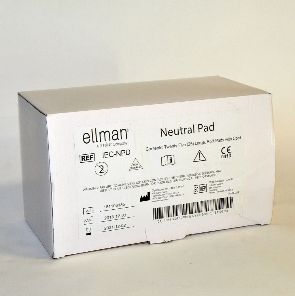 Cynosure TempSure Ellman Grounding Pads Temp Sure Split Return Electrode x25 Pcs