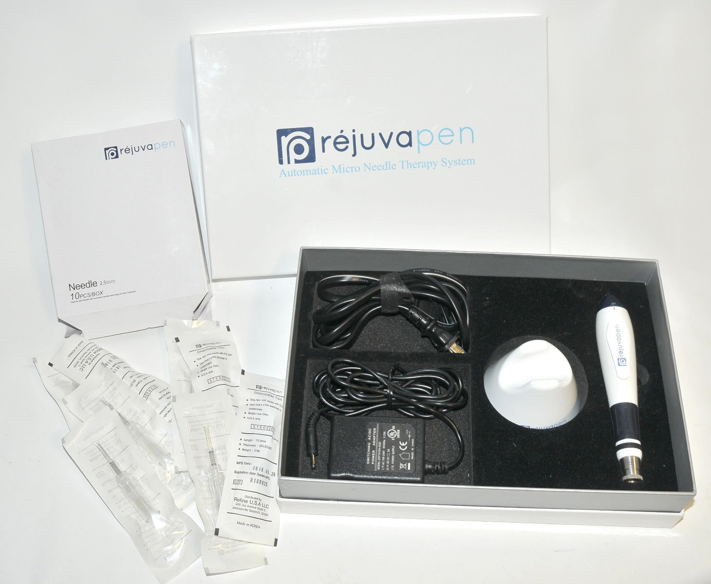 Refine RejuvaPen Model 101 Microneedling Pen KIT Wrinkles Scars MicroNeedle Set