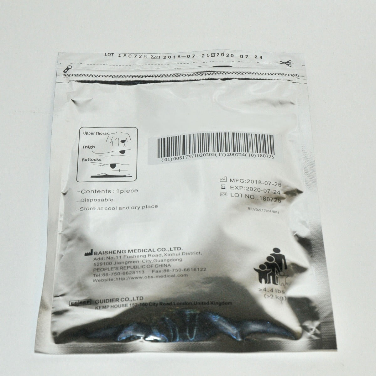 Thermi Disposable Electrosurgical Pad - 180725 EXP Date: 07/2020