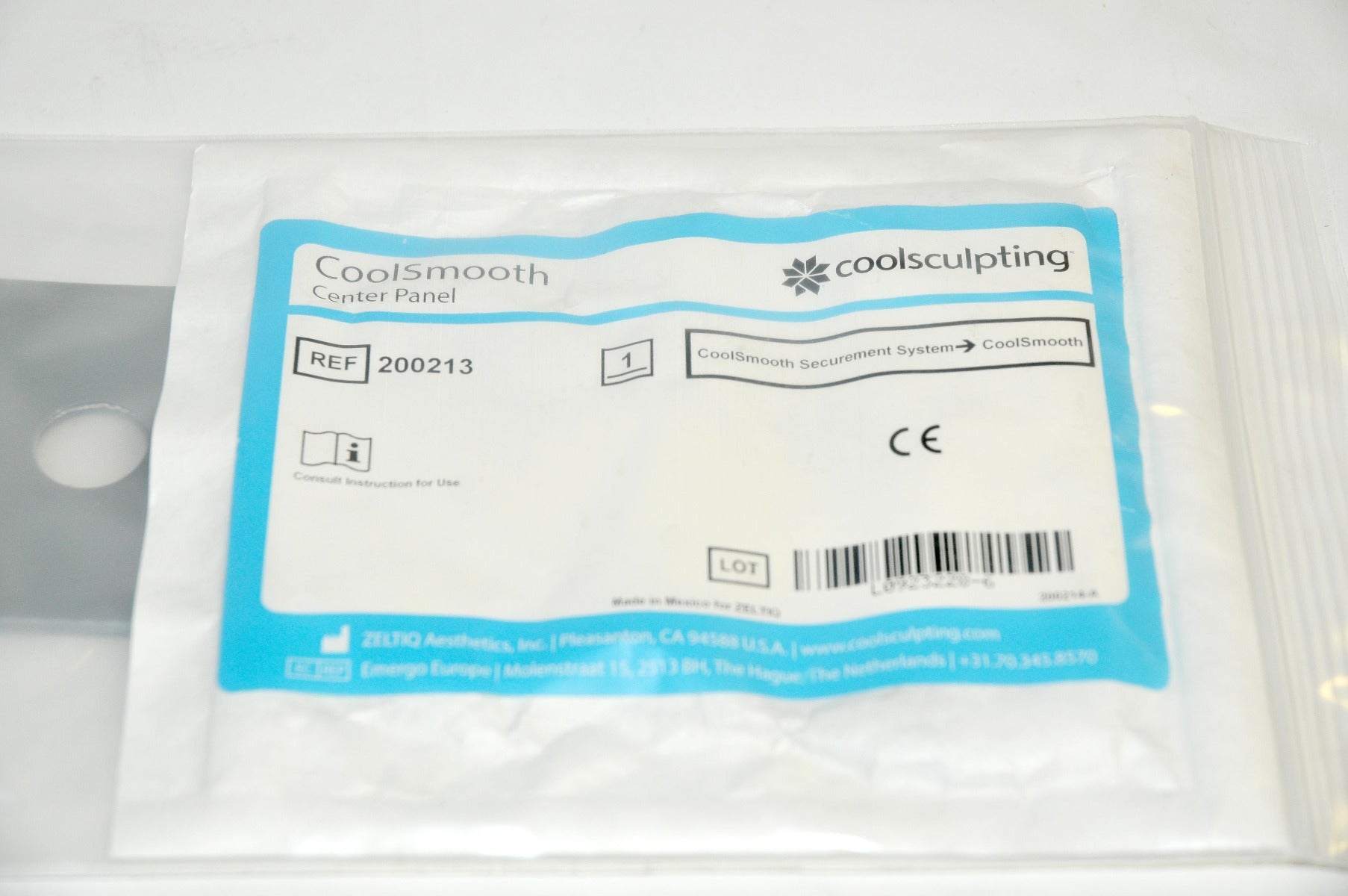 Zeltiq CoolSculpting Securement Strap CoolSmooth Applicator Center Panel 200213