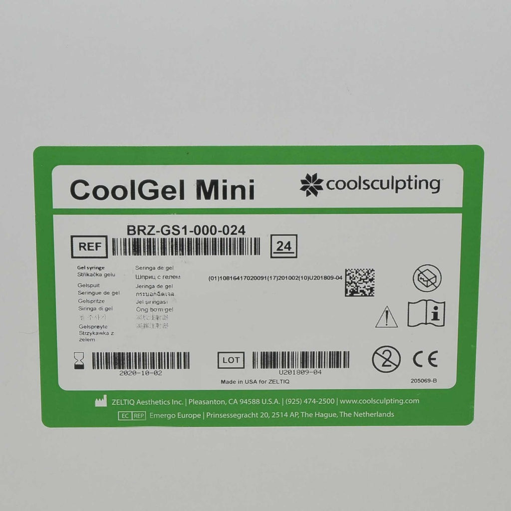 ZELTIQ CoolSculpting CoolGel Mini BRZ-GS1-000-024 Syringe / x24Pcs - EXPIRED