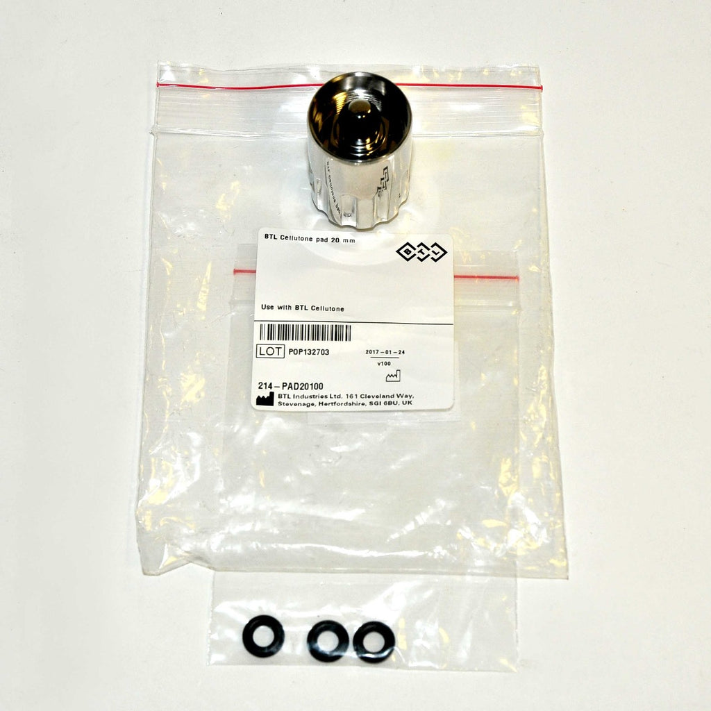 BTL Cellutone 20 mm Pad Handpiece Acoustic Shockwave 214-PAD20100 w/O-Rings
