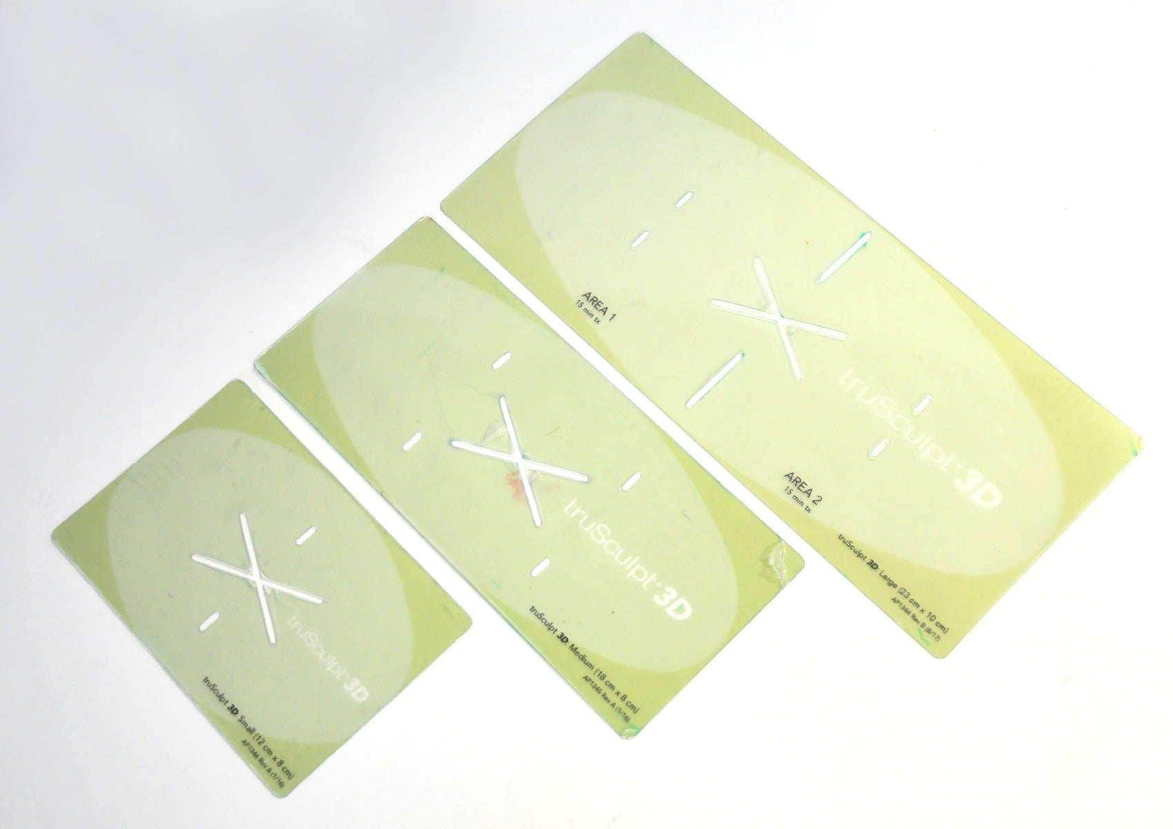 Cutera TruSculpt 3D Treatment Area Marking Templates Large Medium Small (Set)