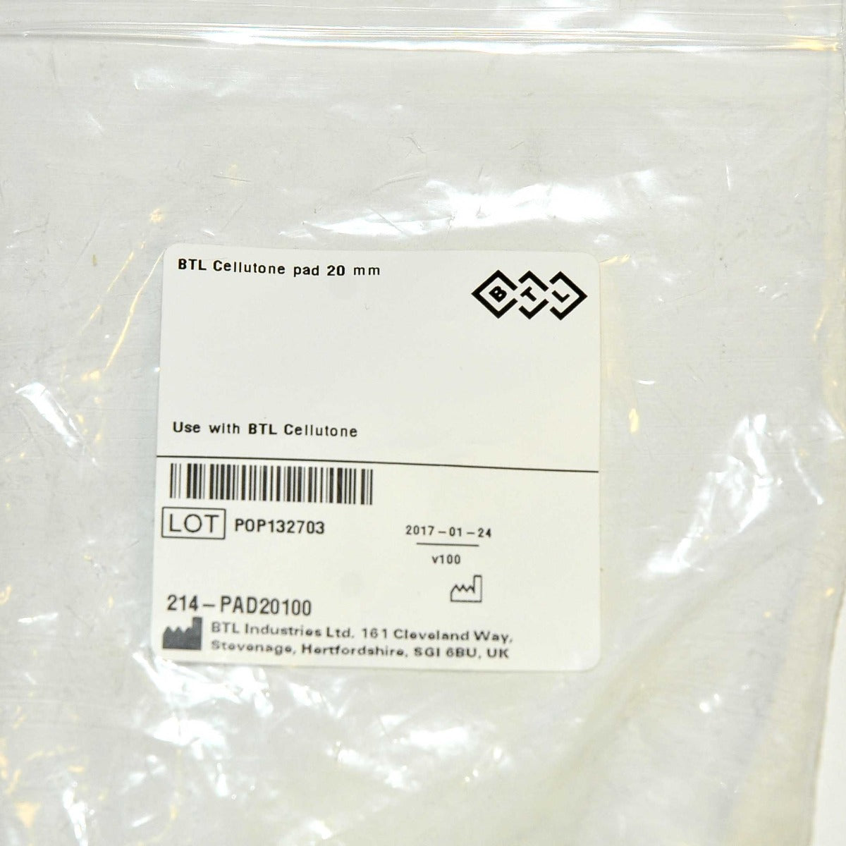 BTL Cellutone 20mm Pad Handpiece Acoustic Shockwave 214-PAD20100 w/Wrench NEW