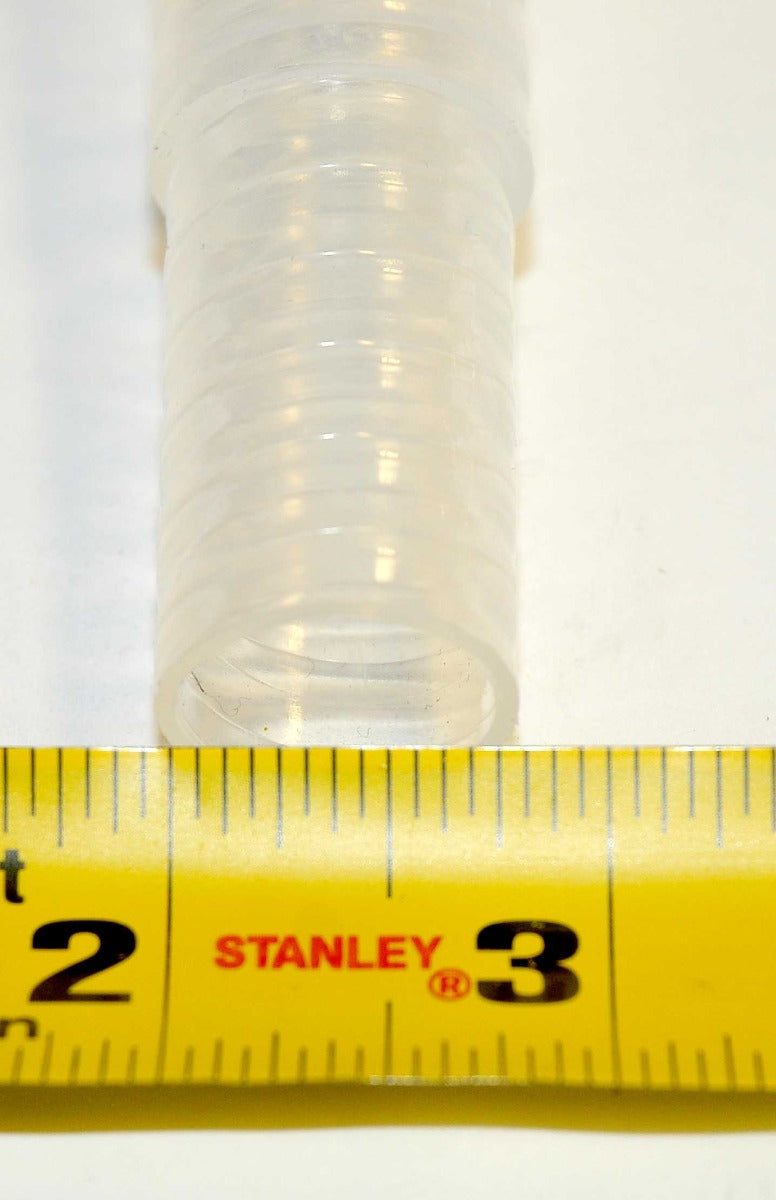 7/8" x 8' Clear Smoke Evacuation Tubing Corrugated Ribbed Tube