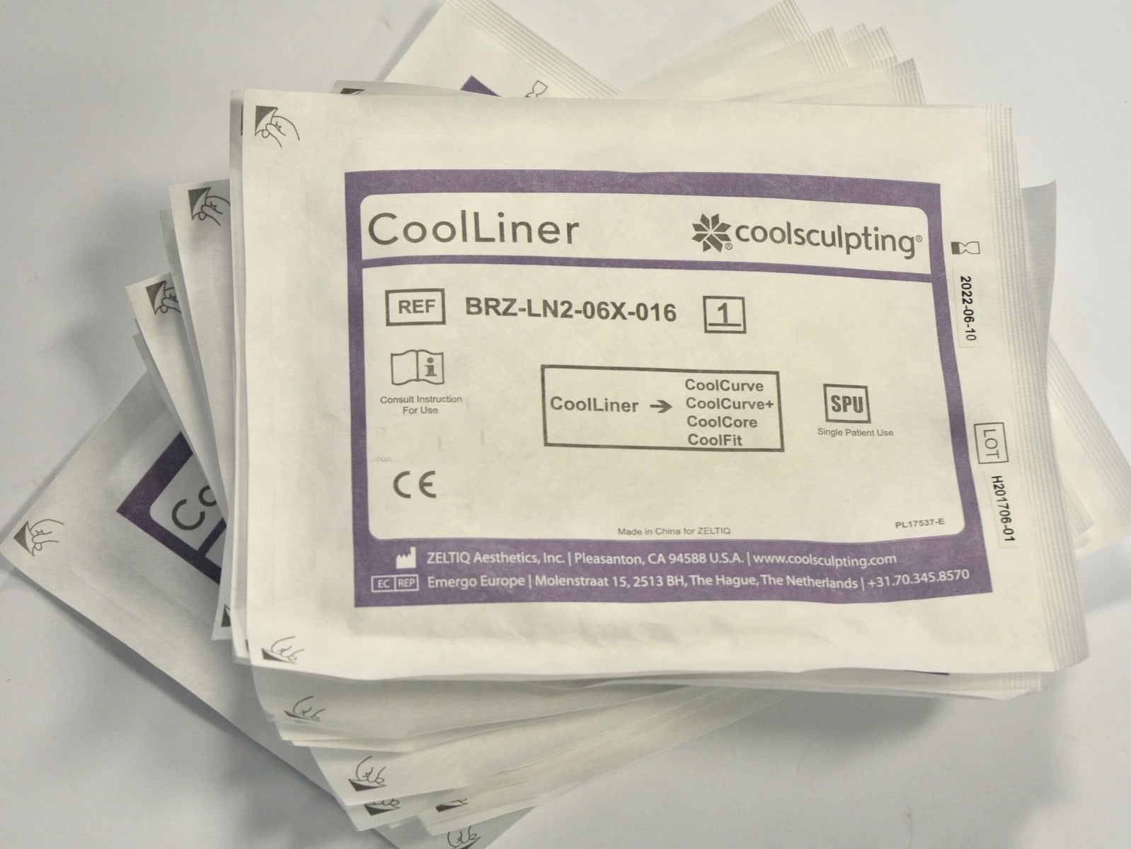 Zeltiq CoolSculpting CoolMini Liner BRZ-LN2-06X-016 CoolMax (x13 Pcs) Exp 2022