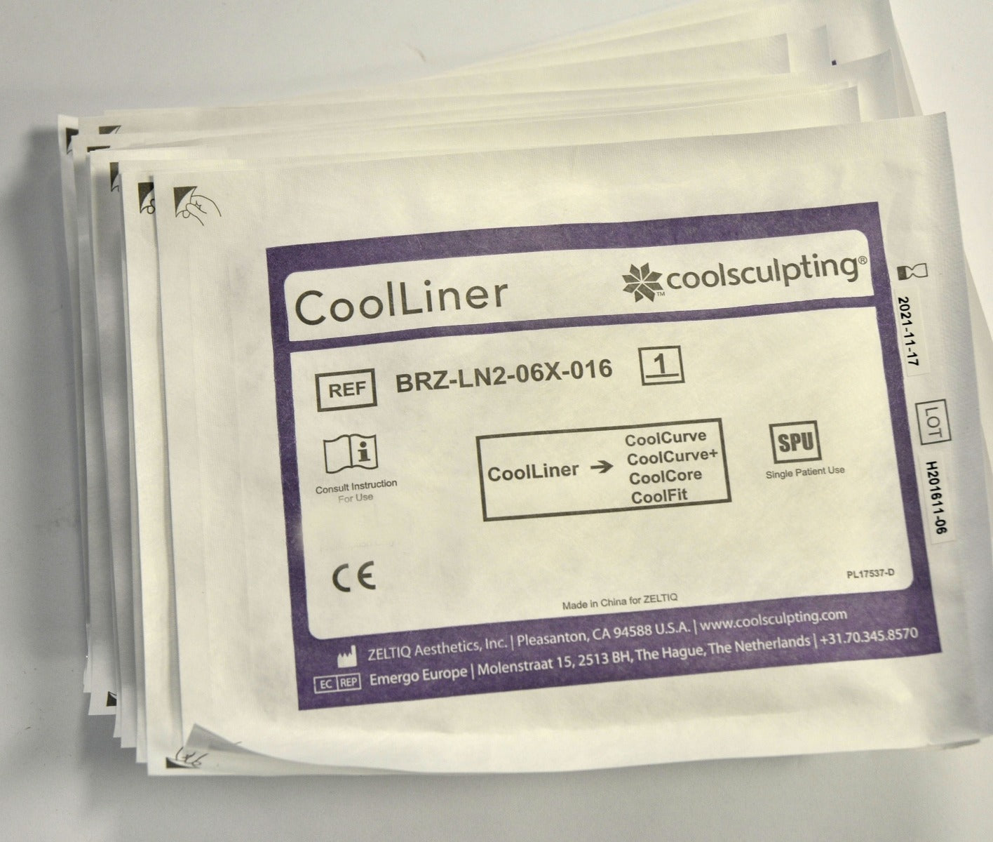 Zeltiq CoolSculpting CoolMini Liner BRZ-LN2-06X-016 CoolMax (x16 Pcs) Exp 2021