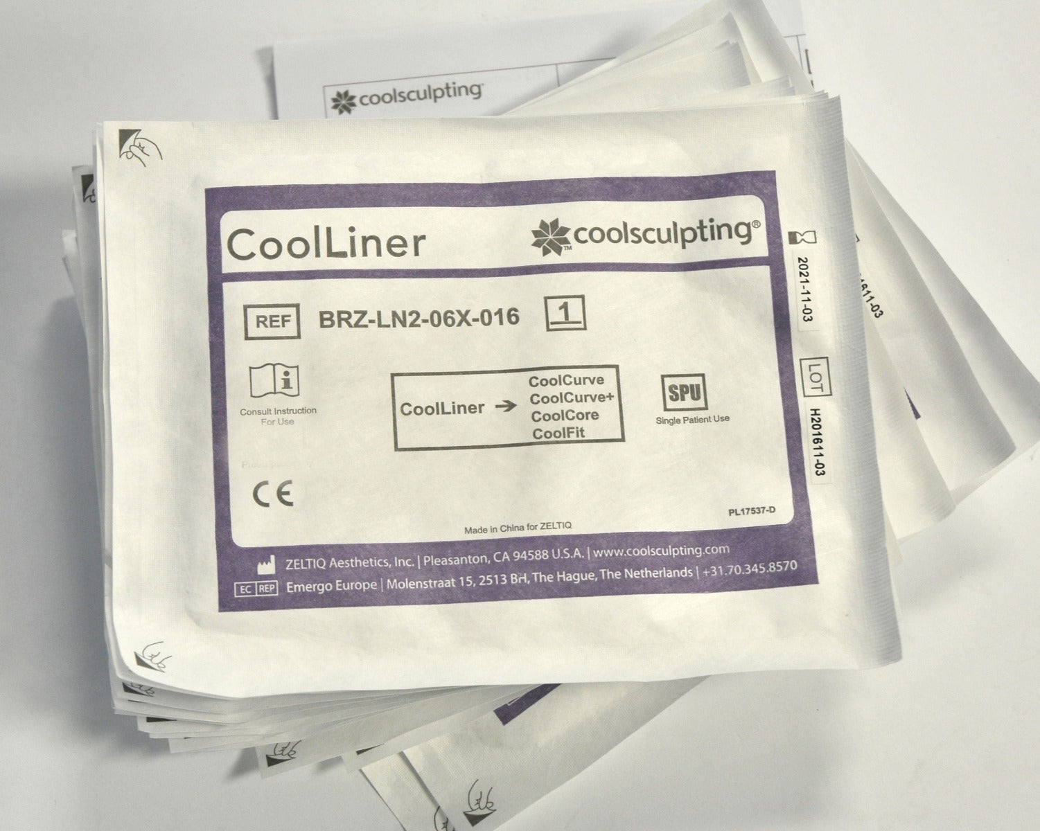 Zeltiq CoolSculpting CoolMini Liner BRZ-LN2-06X-016 CoolMax (x16 Pcs) Exp 11/21