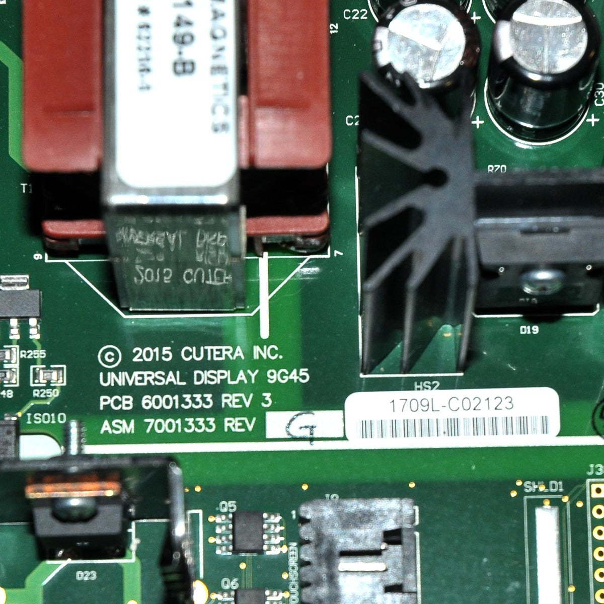 Cutera XEO Laser Universal Display 9G45 Control Green PCB Board 7001333 PARTS