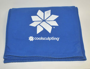 ZELTIQ CoolSculpting Logo Blue Patient Warming Blanket Cotton Polyester 56"x76"