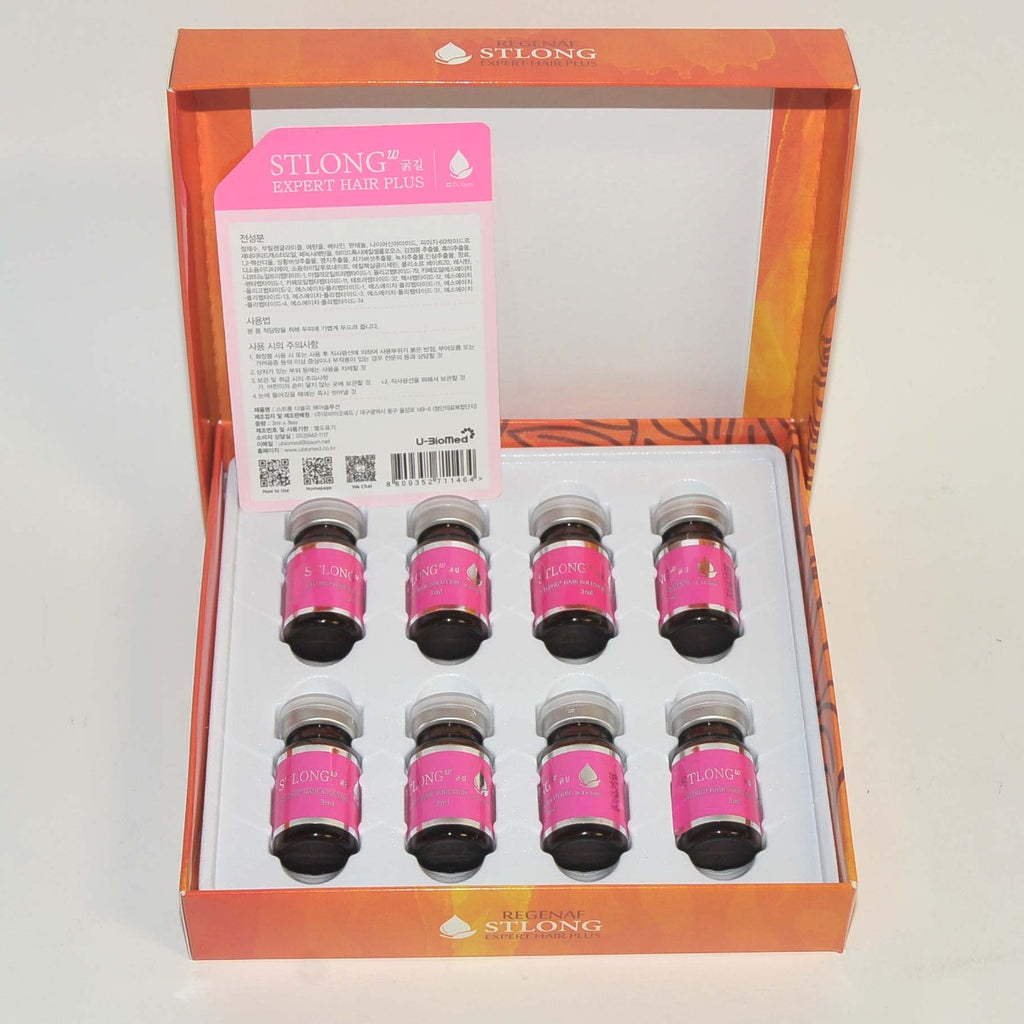 REGENAF STLONG Expert Hair Plus Solution 3ml Bottles x8 Pcs Exp 2022