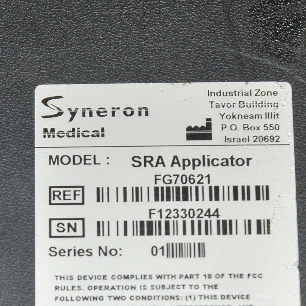 SYNERON Medical SRA Applicator Handpiece Factory Case OEM FG70621 PARTS Candela