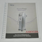 Alma Lasers Accent Prime Operator Manual Body Contour Clinical Guide w/Appendix