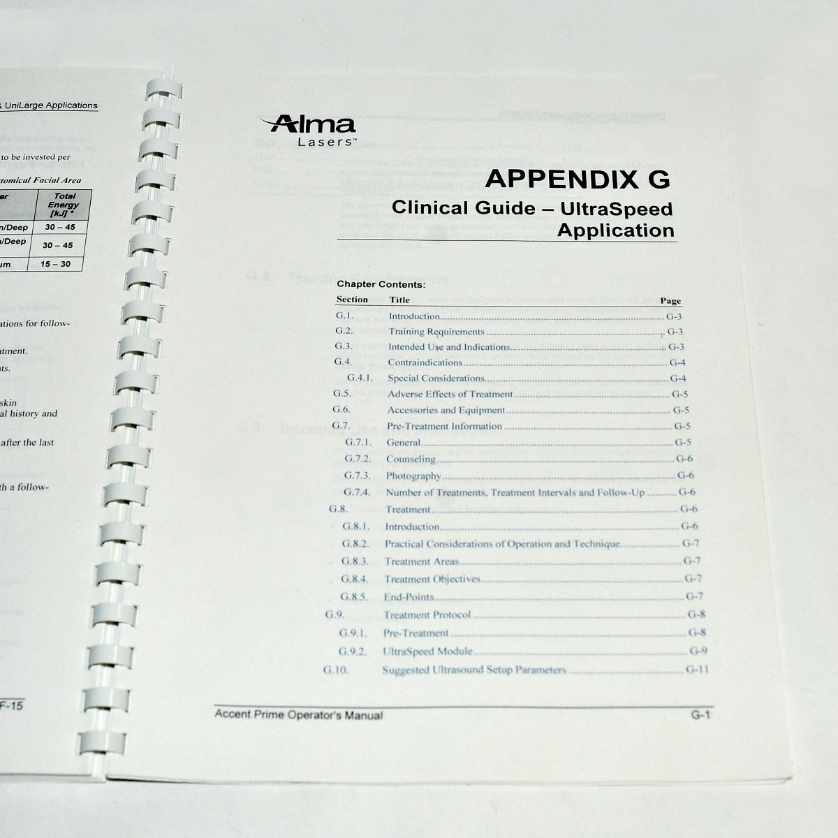 Alma Lasers Accent Prime Operator Manual Body Contour Clinical Guide w/Appendix