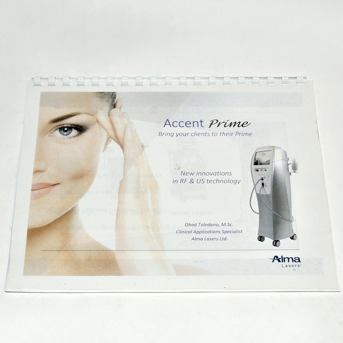 Alma Lasers Accent Prime Clinical Application Promo Booklet Sales Brochure Guide