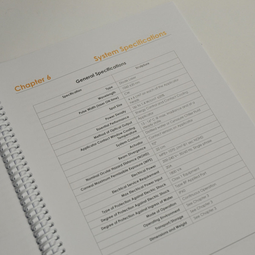 Cynosure SculpSure Diode Laser System Operator Manual Guide Training