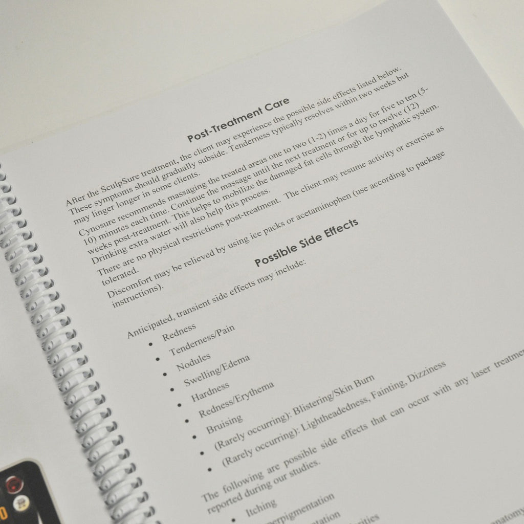 Cynosure SculpSure Diode Laser Clinical Reference Guide Manual Operator Training