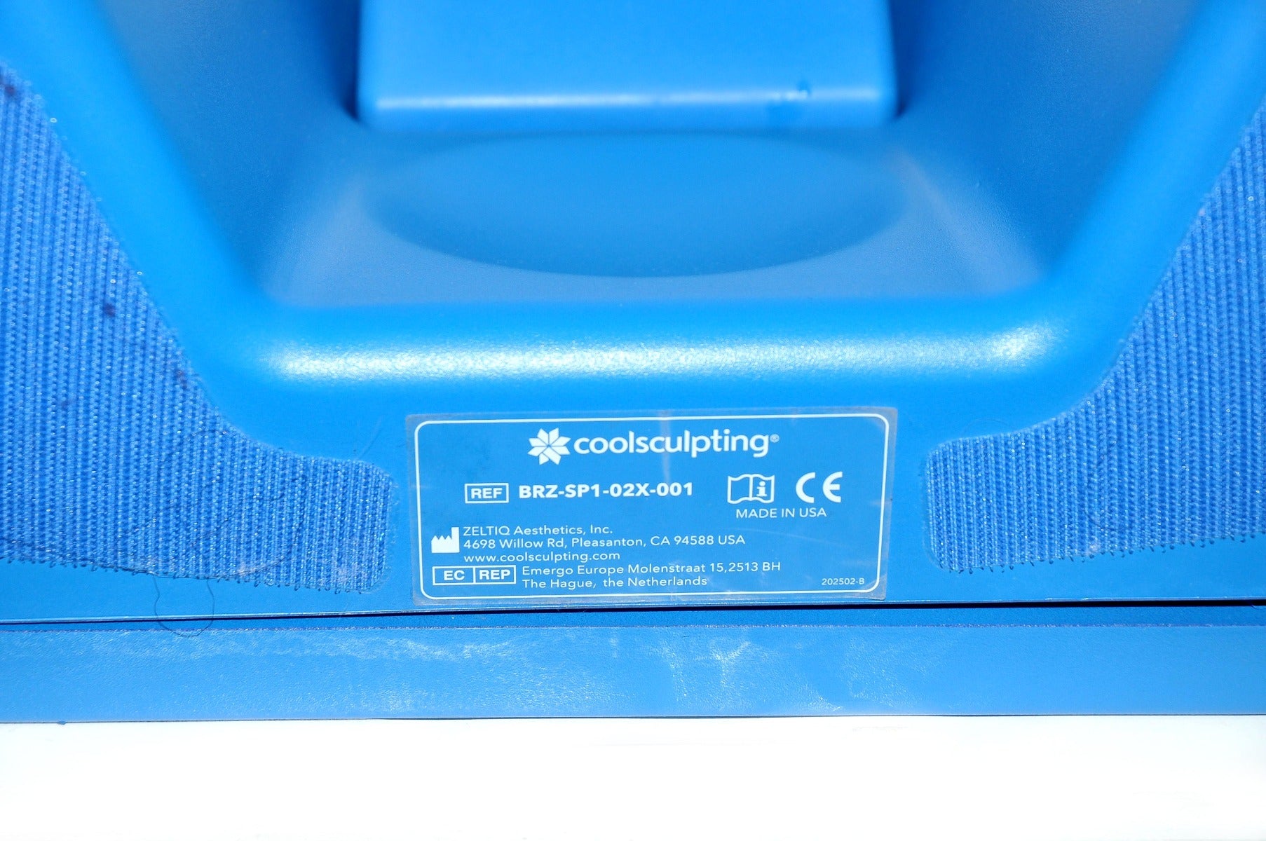 Zeltiq CoolSculpting Cool Mini Head Rest Support Blue Pillow BRZ-SP1-02X-001