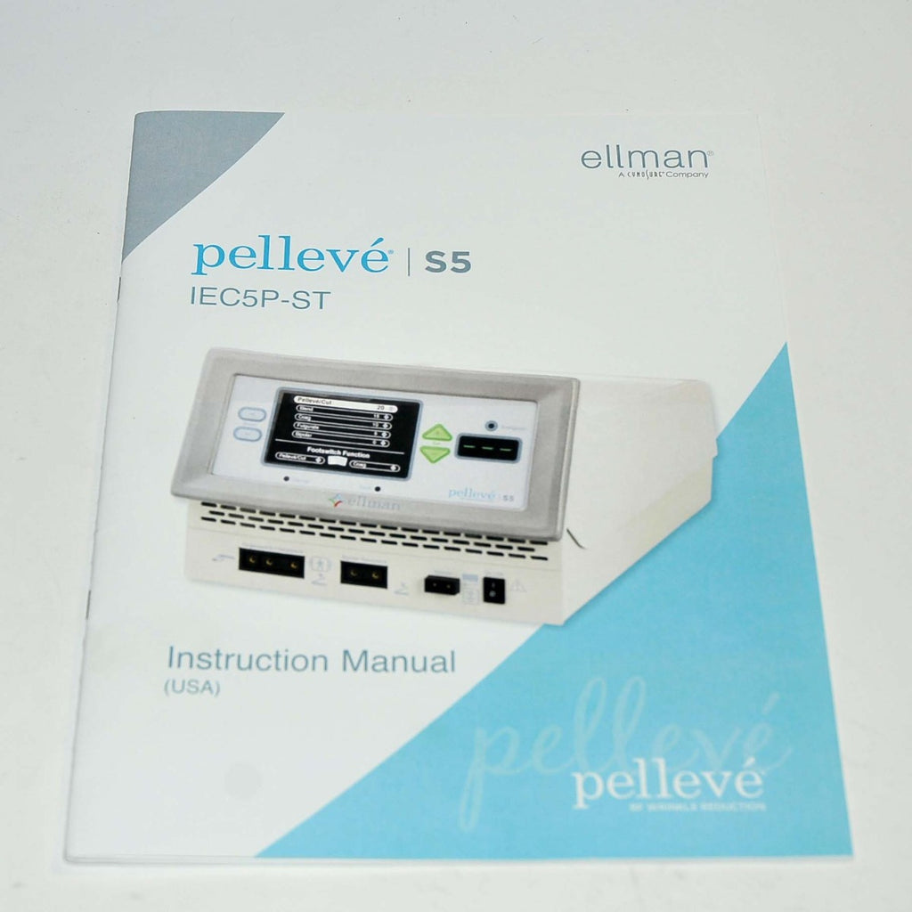 Cynosure Ellman Pelleve S5 IEC5P-ST Operator Instruction User Training Manual