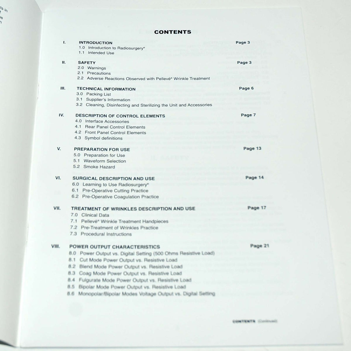 Cynosure Ellman Pelleve S5 IEC5P-ST Operator Instruction User Training Manual