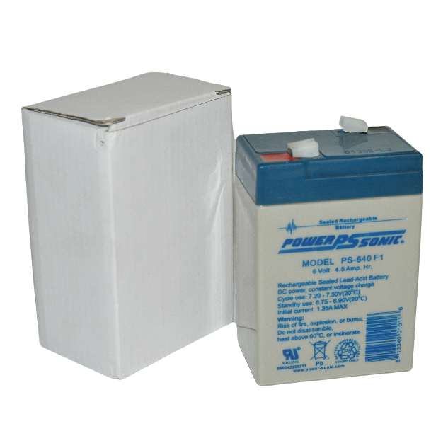Power Sonic PS-640 F 6 Volt 4.5 Amp Rechargeable Battery DC Power NEW NIB