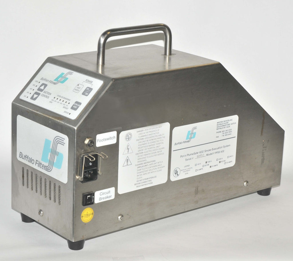 Buffalo Filter Porta PlumeSafe Surgical Smoke Evacuation PPSS 602 Plume System