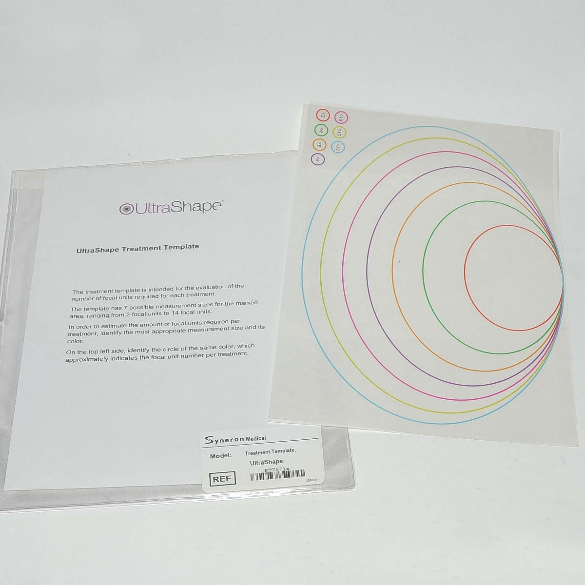 Syneron Medical Candela UltraShape Operator Treatment Focal Unit Template Vinyl