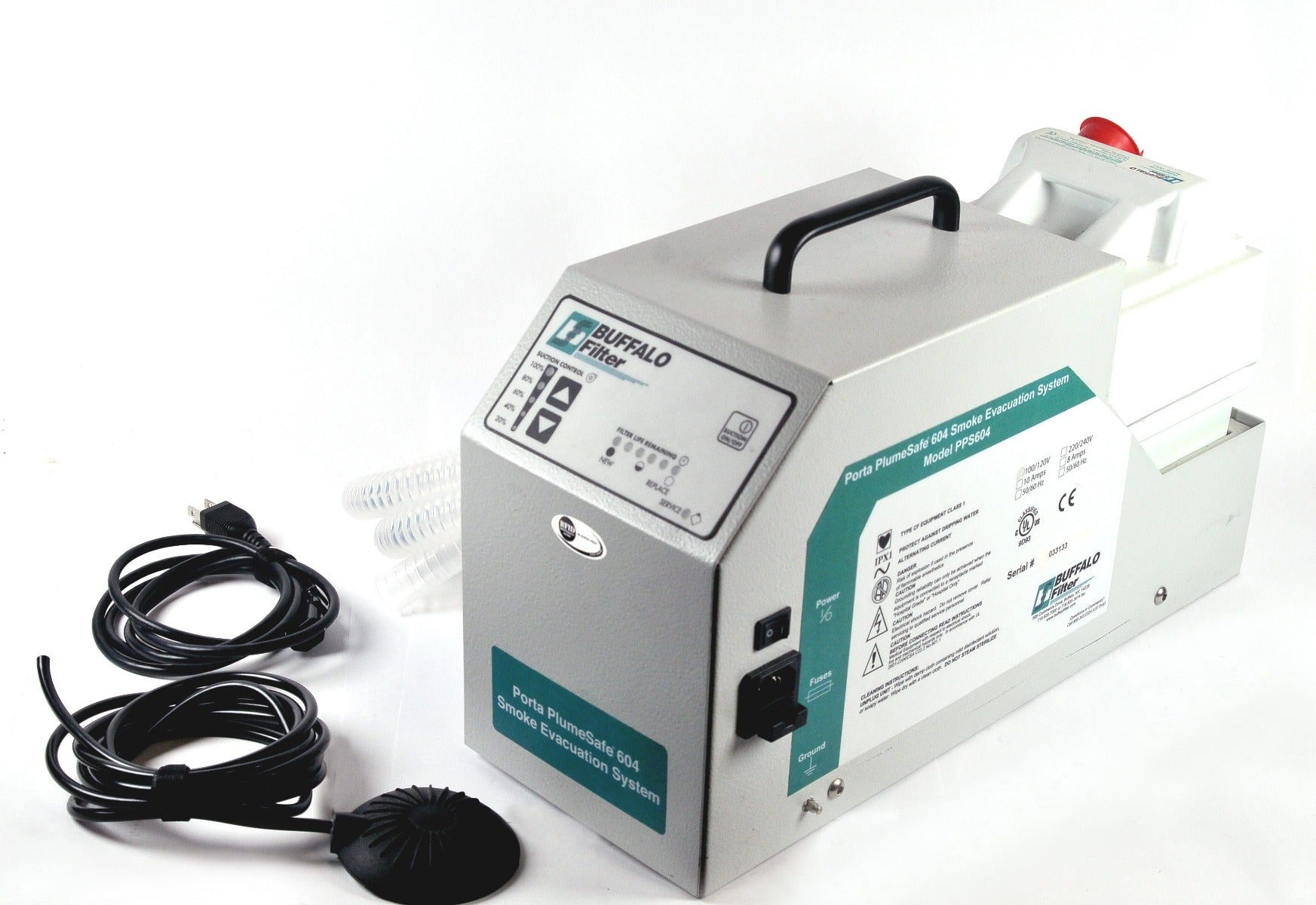 Buffalo Porta PlumeSafe 604 Smoke Evacuation Suction Filter PPS604 Std 110 Volt
