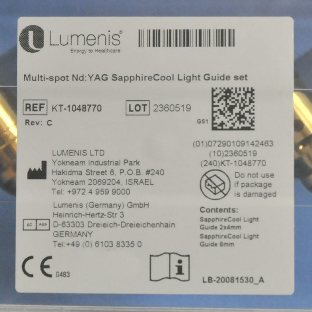 Lumenis Multi-Spot ND YAG SapphireCool Light Guide Set KT1048770 NEW