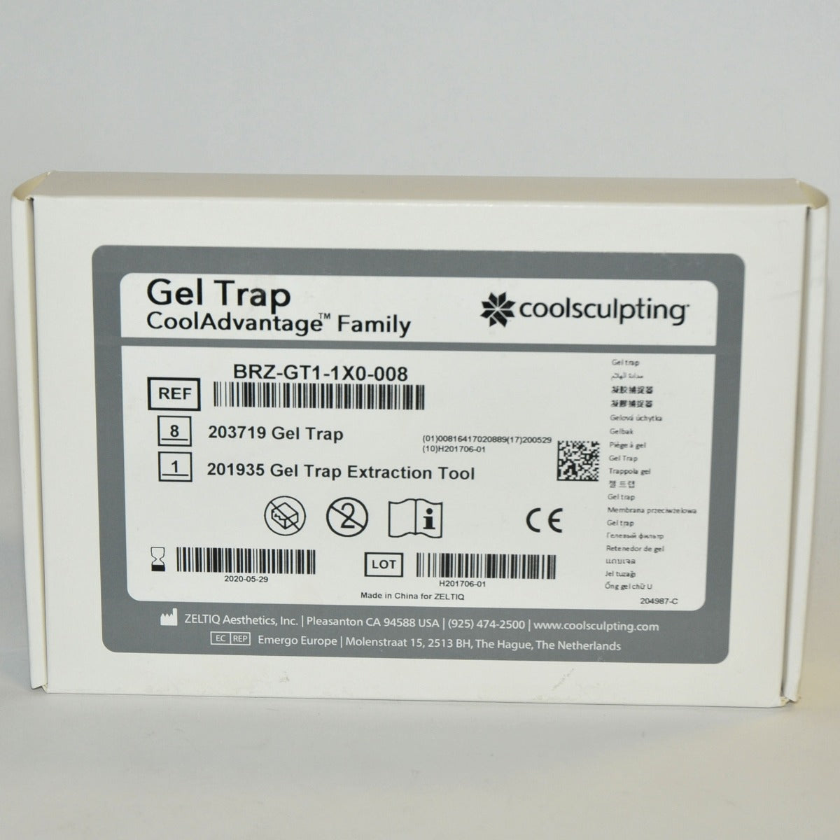 Zeltiq CoolSculpting CoolAdvantage Family Gel Trap BRZ-GT1-1X0-008 8 per box
