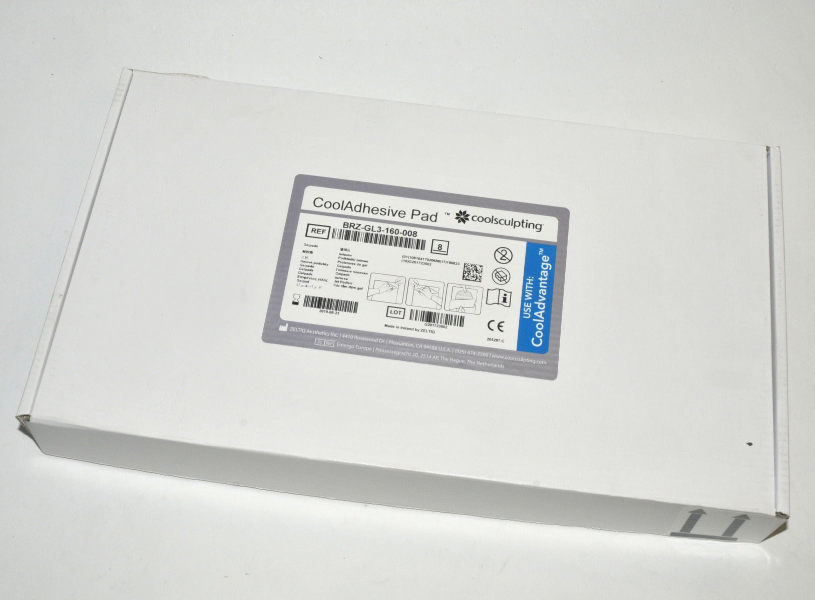 ZELTIQ CoolSculpting CoolAdhesive Pad CoolAdvantage BRZ-GL3-160-008 Exp19 x8Pcs