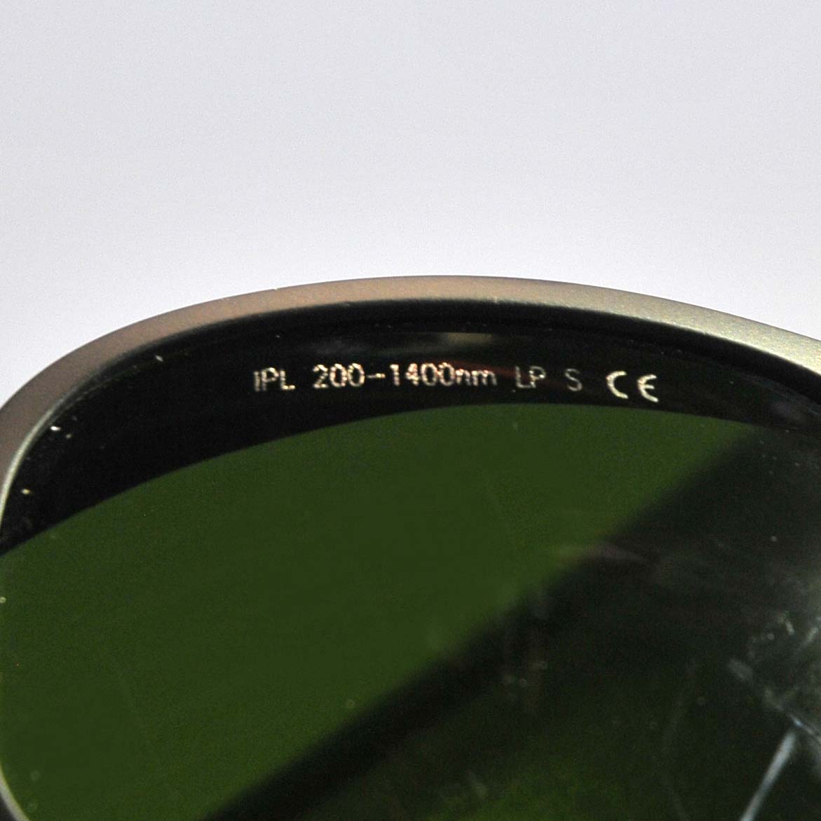 IPL Laser Operator Safety Glasses Eyewear 200-1400nm LP S Green Tint Black Frame