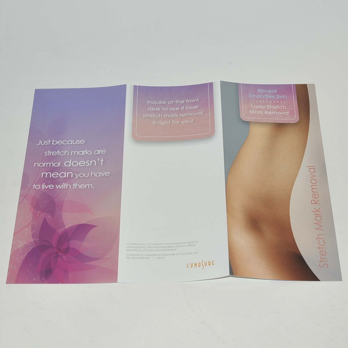 Cynosure ICON Laser REVEAL SMOOTHER SKIN Stretch Mark Removal Brochure x20Pcs