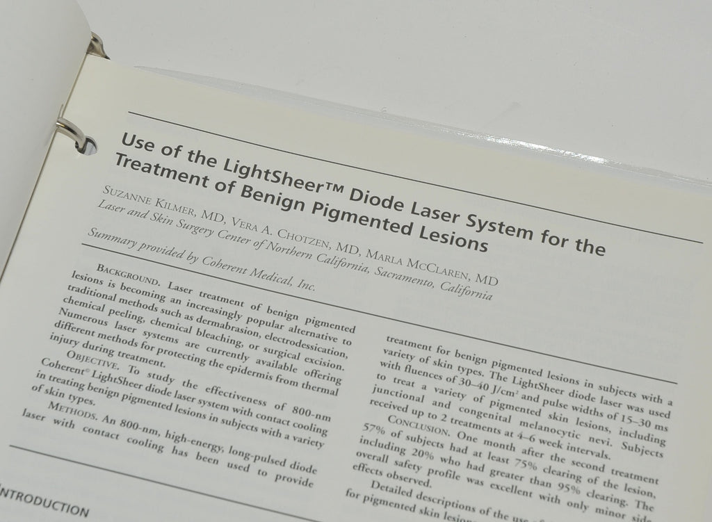 Lumenis Coherent LIGHTSHEER Diode Laser Hair Removal Guide Owner OPERATOR Guide