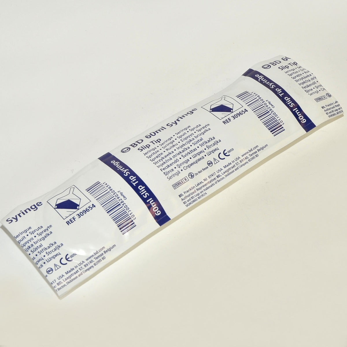 BD 60ml Syringe Slip Tip 1.25" x 6" Luer-Lok Eccentric Disposable w/o 309654 LOT