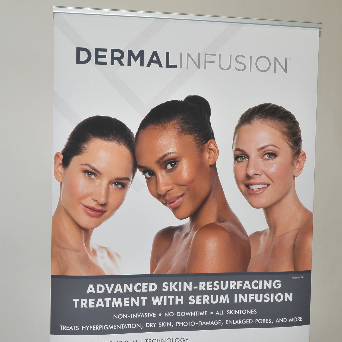 Envy Medical DermalInfusion Office BANNER Marketing Skin Treatment 33x82