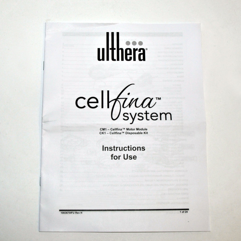 Ulthera CellFina System Motor Module Disposable Kit User INSTRUCTIONS FOR USE