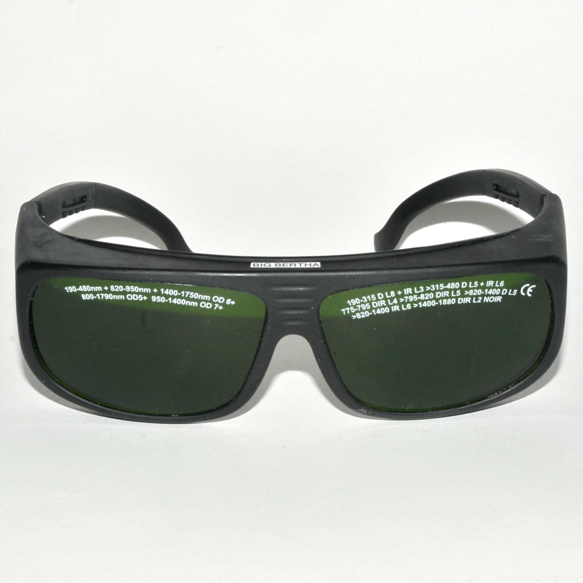 Laser Safety Glasses 810 Diode 1064 1440 YAG 1540 Erbium Green Tint Black Frame