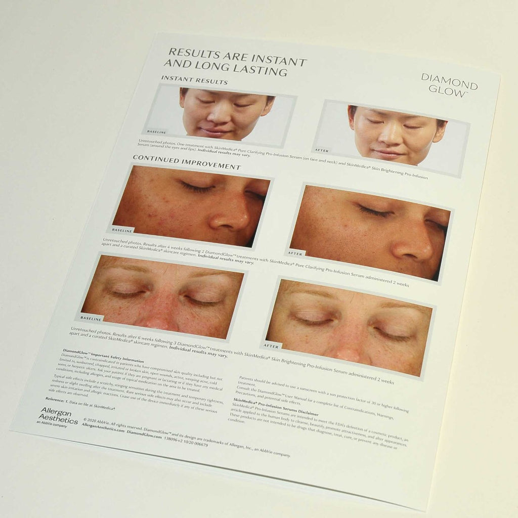 Allergan Skinmedica DIAMONDGLOW Marketing Office Brochure Patient Guide x5 Pcs