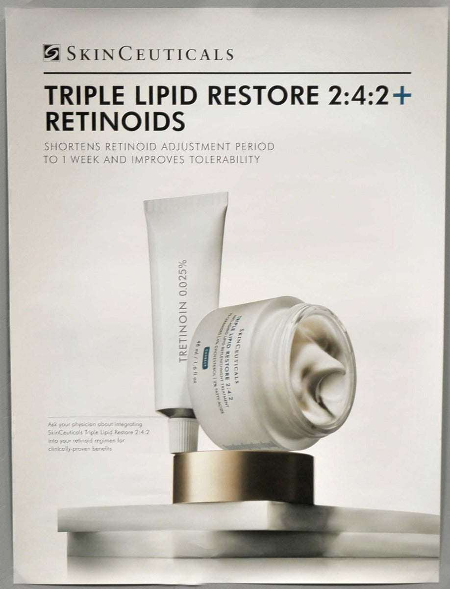 SkinCeuticals Triple Lipid Restore Retinoids Office Window Wall Marketing Banner