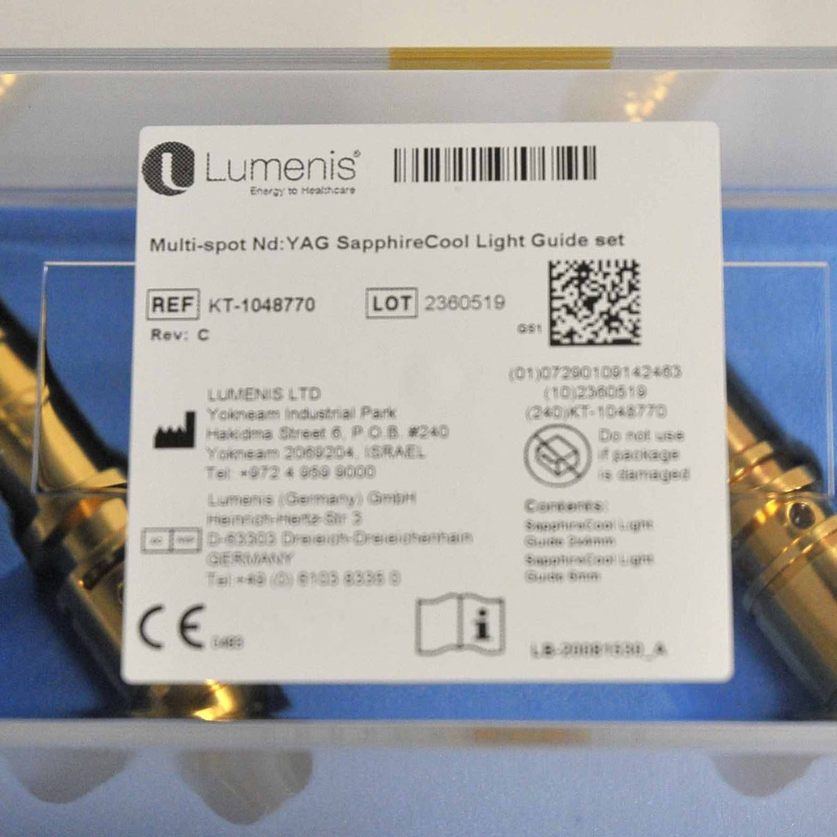 Lumenis Laser Multi Spot Nd YAG SapphireCool Light Guide Set KT-1048770