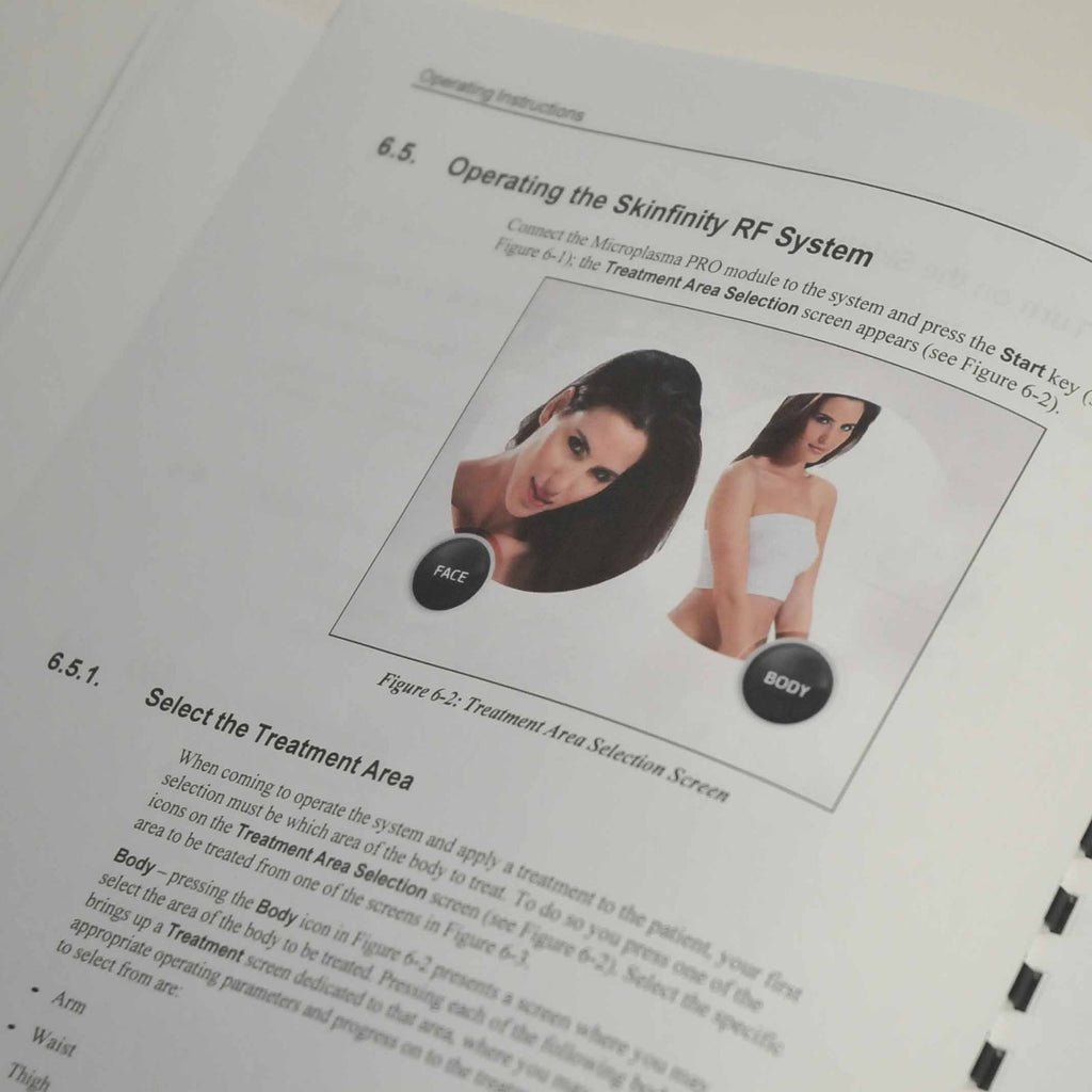 Skinfinity RadioFrequency Operator's Manual Microplasma PRO System User Guide RF