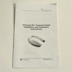 Lumenis Lume1 Universal IPL Treatment Head Installation Calibration Instructions