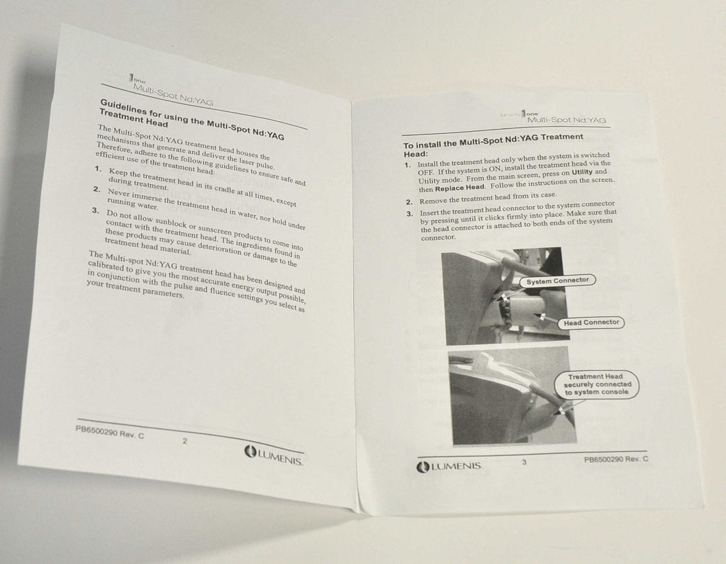 Lumenis Lume1 Multi Spot Nd YAG Treatment Head Installation Calibration Manual