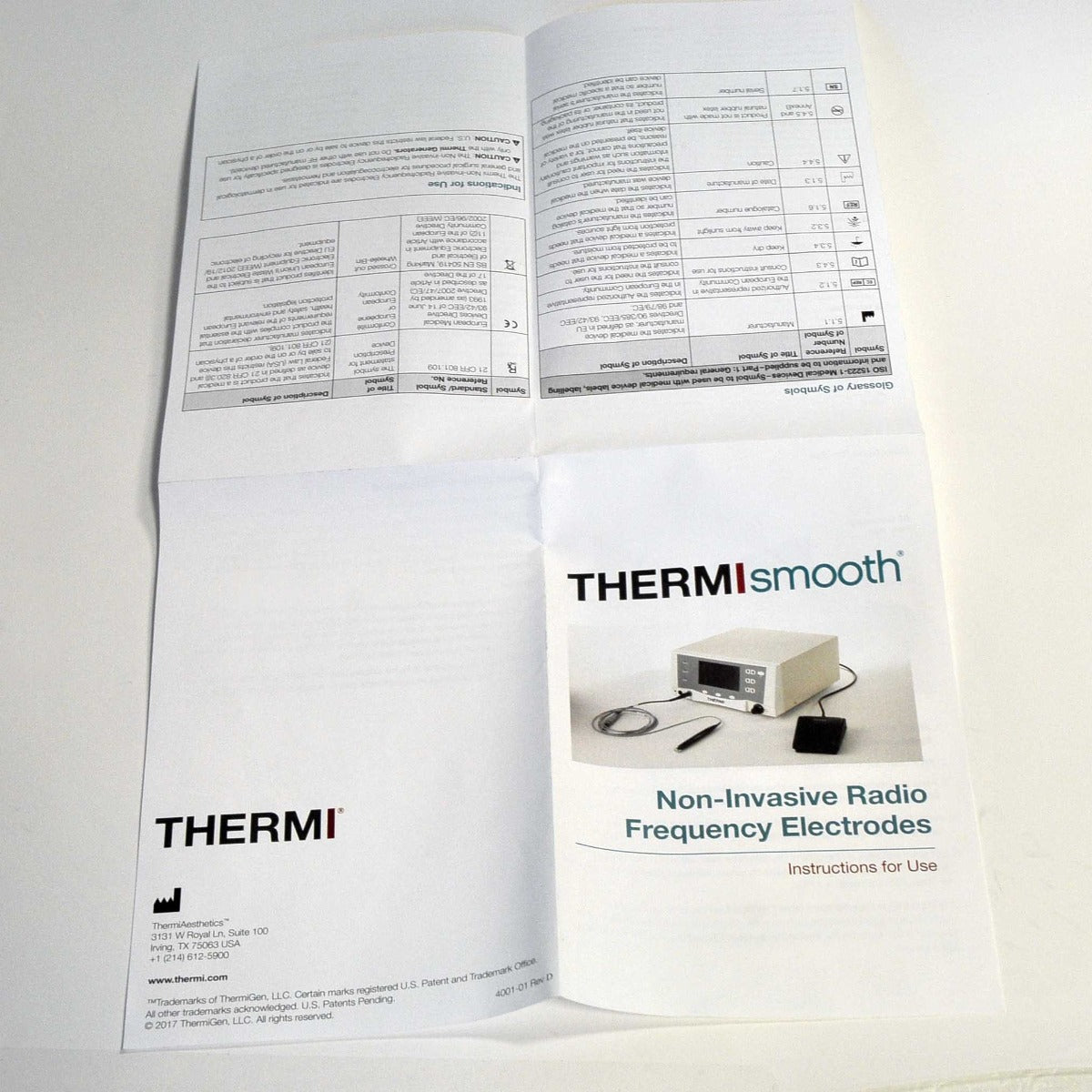 Thermi Aesthetics THERMIsmooth Non Invasive Electrodes Instructions User Guide