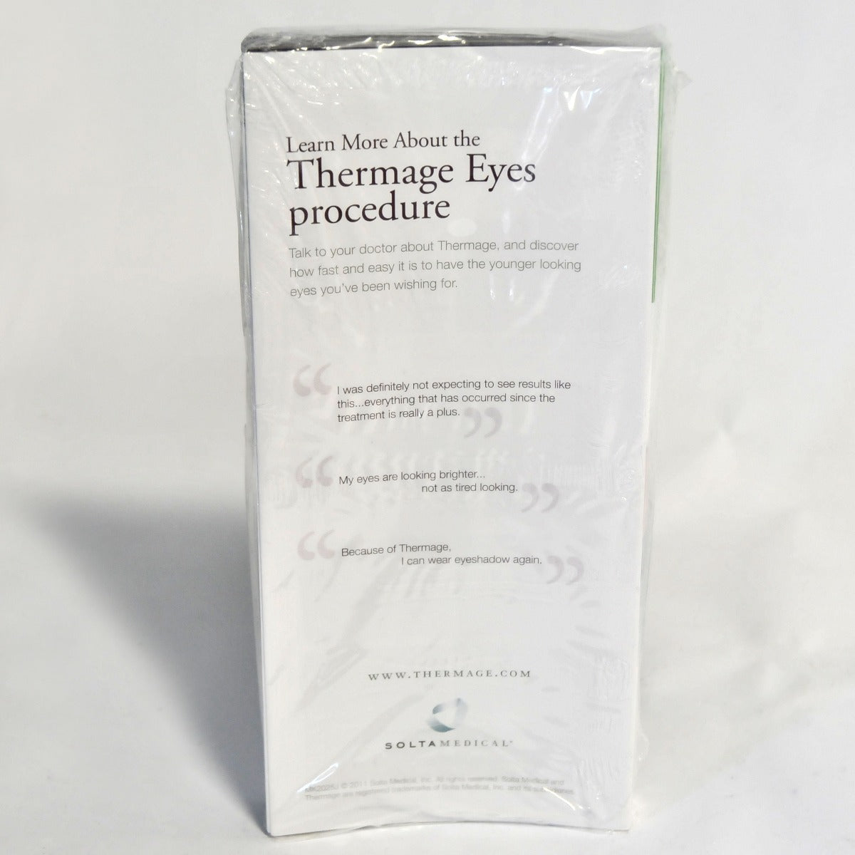 Solta Thermage Skin Tightening Eyelids Brochure See Yourself Through New Eyes