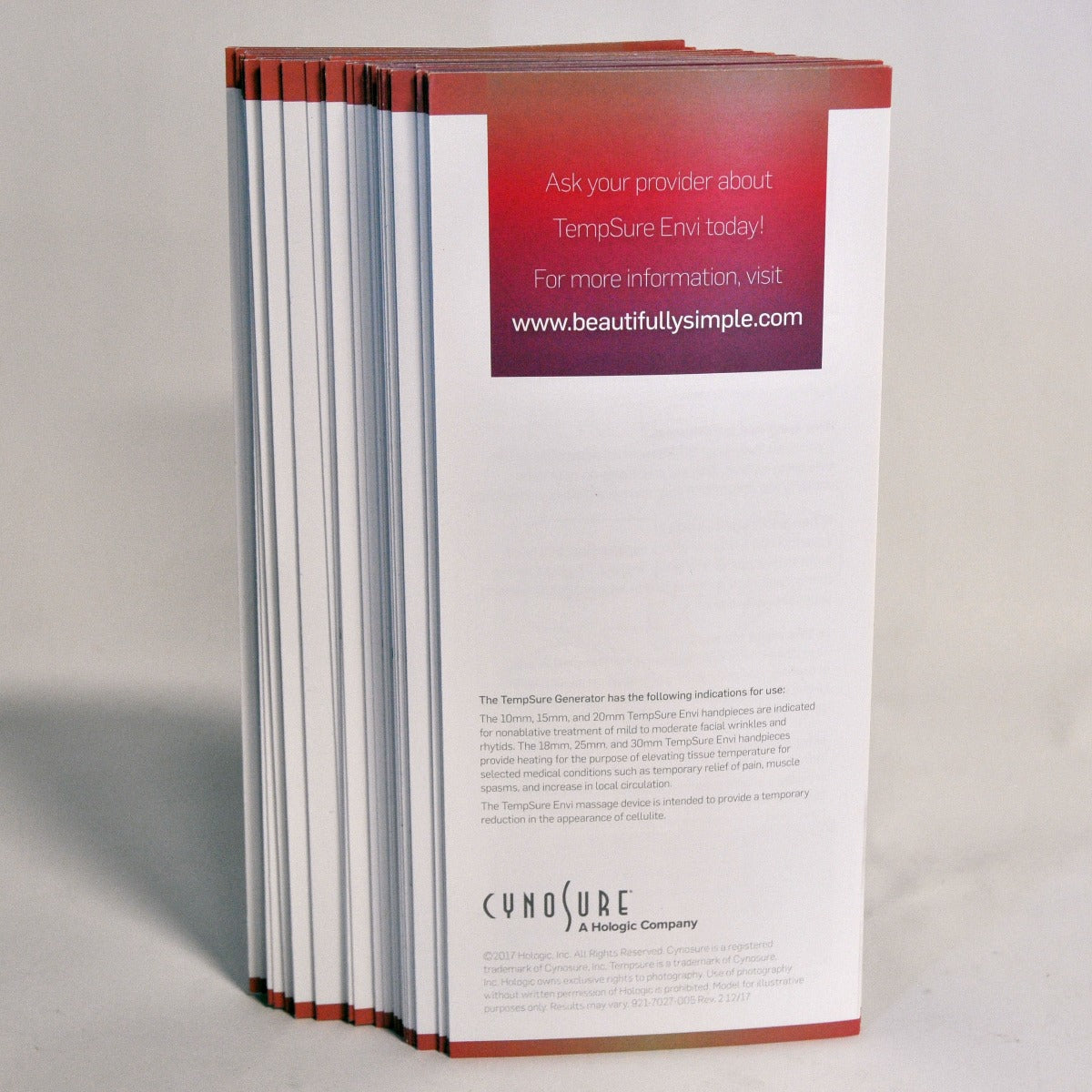 Cynosure TempSure ENVI Office Patient Marketing Brochure 921-7027-005 x48Pcs New