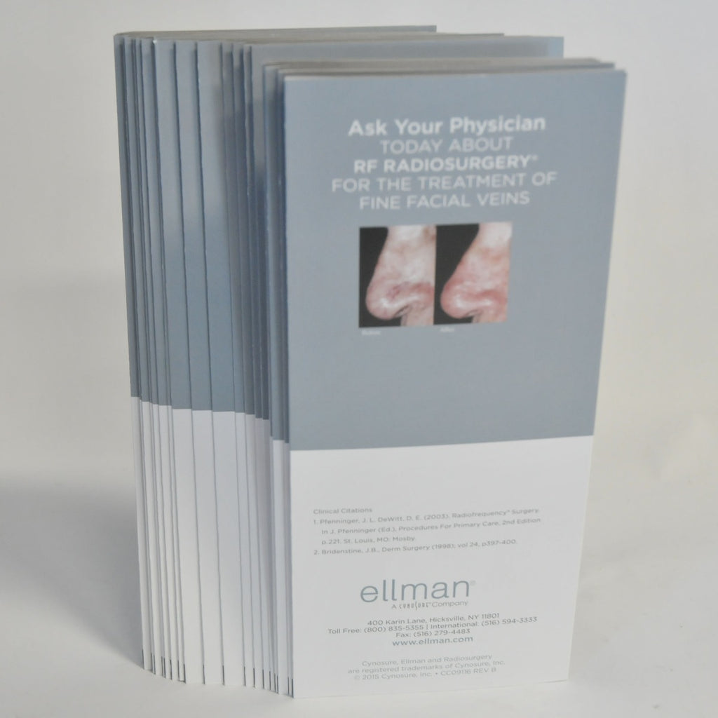 Cynosure Ellman RF Radiosurgery Office Marketing Brochure Unsightly Facial Veins
