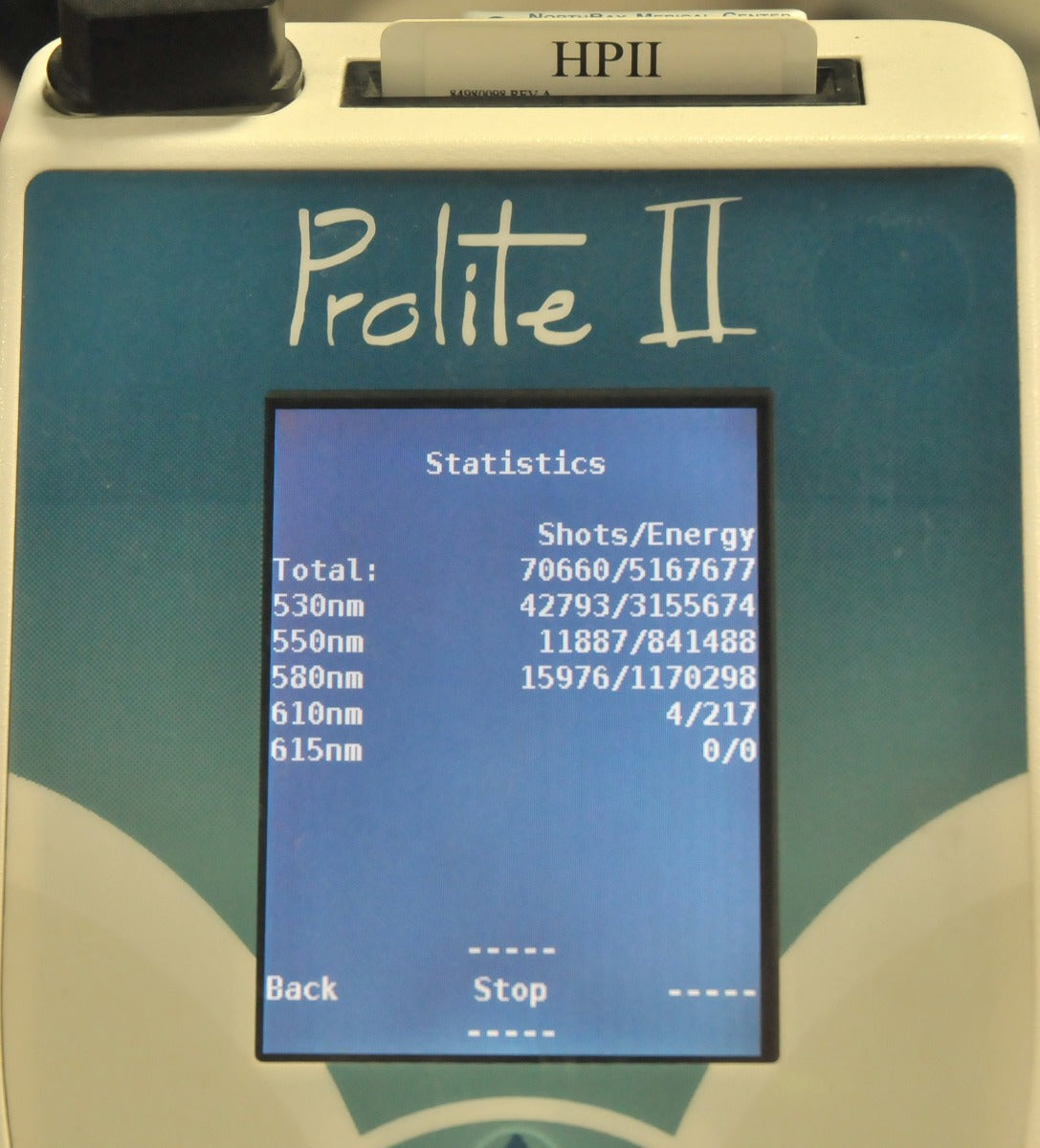 2005 ProLite II IPL Quantel Laser IPL Vascular Lesion PARTS UNIT ONLY AS-IS